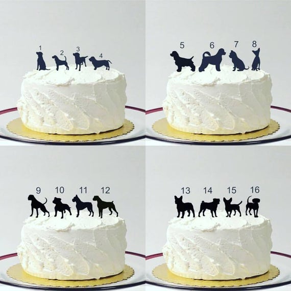MADE in USA, Funny Fishing Wedding Cake Topper With Dog, Fishing