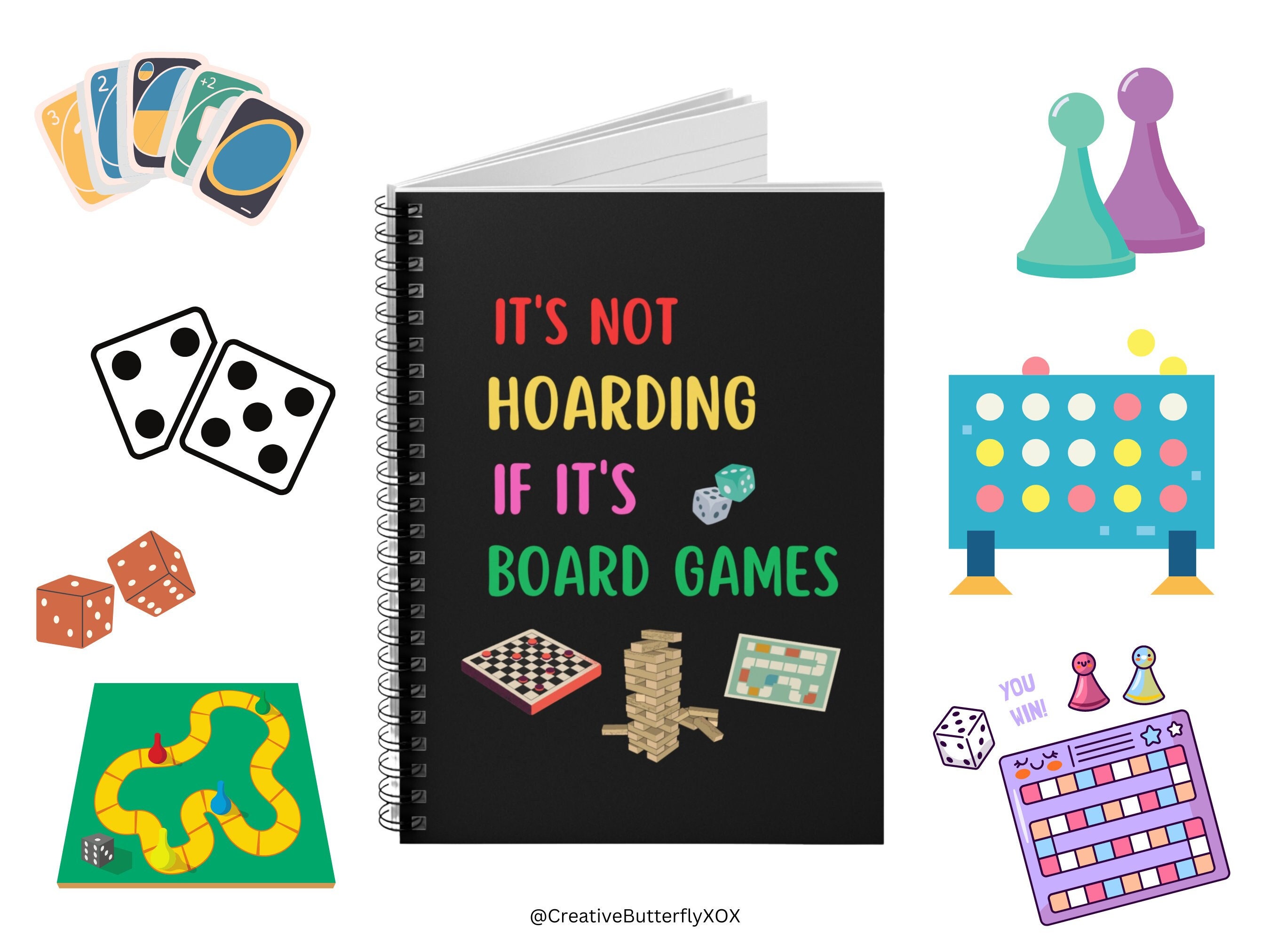 We All Win On Family Game Night: A Small Lined Notebook for Board Game  Players - For Keeping Score