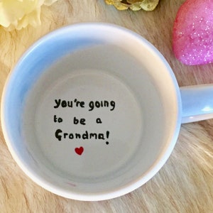 Pregnancy Announcement Surprise Mugs You're Going To be A Grandpa & Grandma Set, Baby Announcement for Grandparents, Grandfather Grandmother image 4