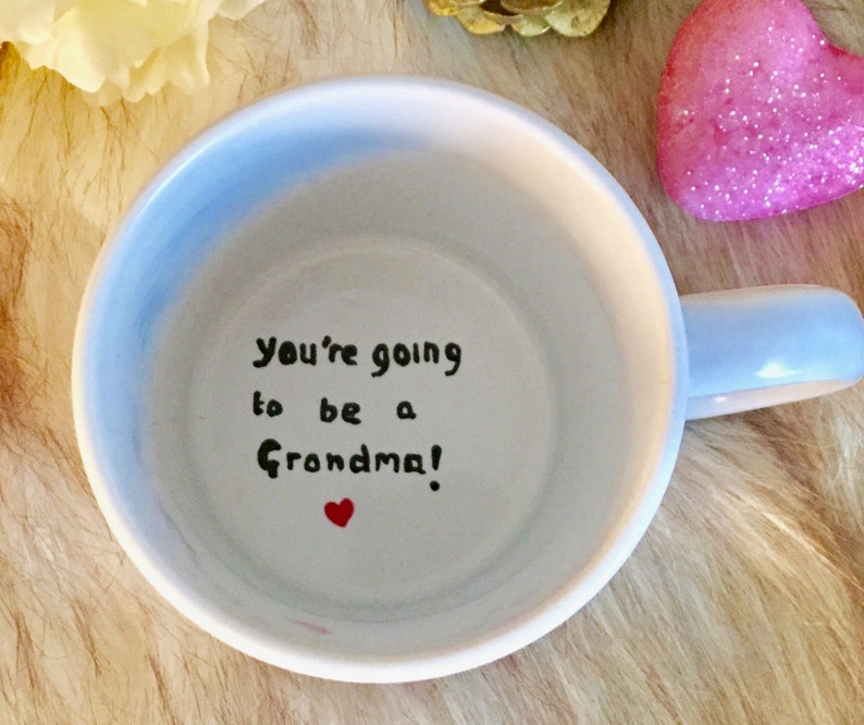 Pregnancy Announcement Surprise Mugs You're Going To be A Grandpa & Grandma Set, Baby Announcement for Grandparents, Grandfather Grandmother image 4