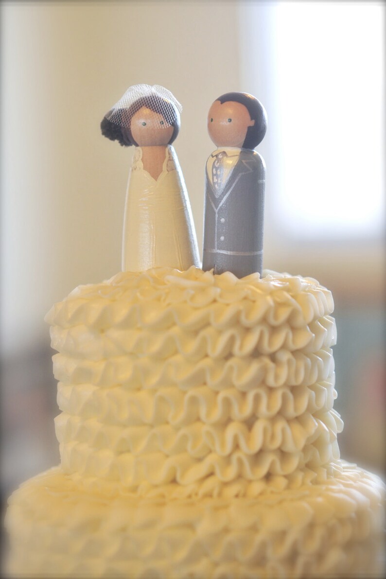 Beach Themed Wedding Cake Topper Bride and Groom Cake