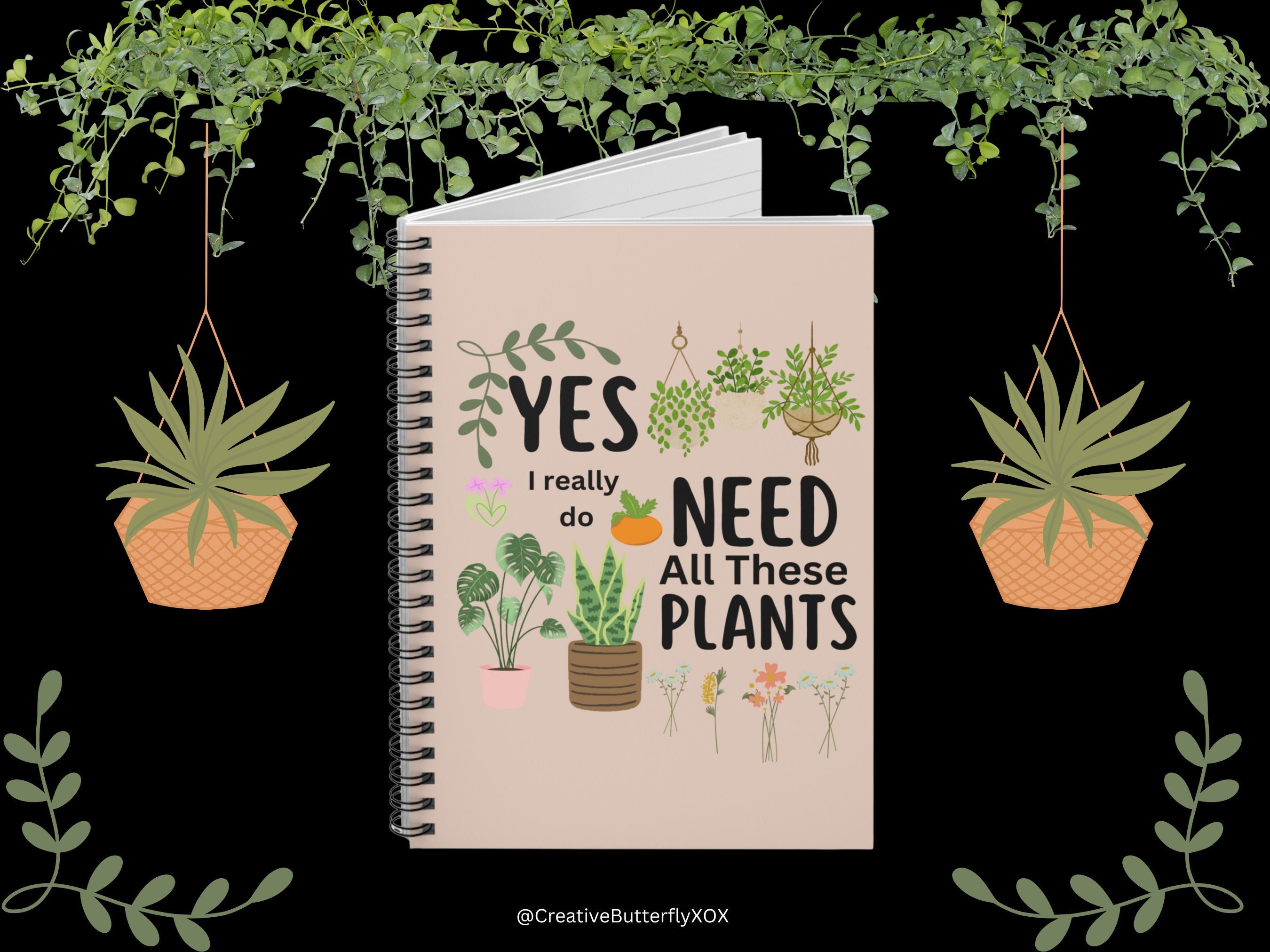 Leaf Notebook, Cute Sketchbook, Cottagecore Notebook, Leaf Journal,  Botanical Journal, Gift for Plant Lovers, Eucalyptus Design 