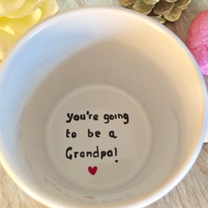 Pregnancy Announcement Surprise Mugs You're Going To be A Grandpa & Grandma Set, Baby Announcement for Grandparents, Grandfather Grandmother image 3