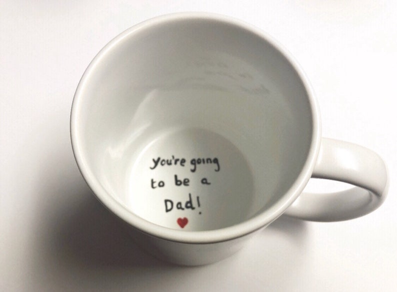 Pregnancy Announcement Surprise Mug You're Going to be Dad Daddy, We're Pregnant Mug, You're Going To Be A Daddy Mug, Baby Reveal Coffee Mug image 2