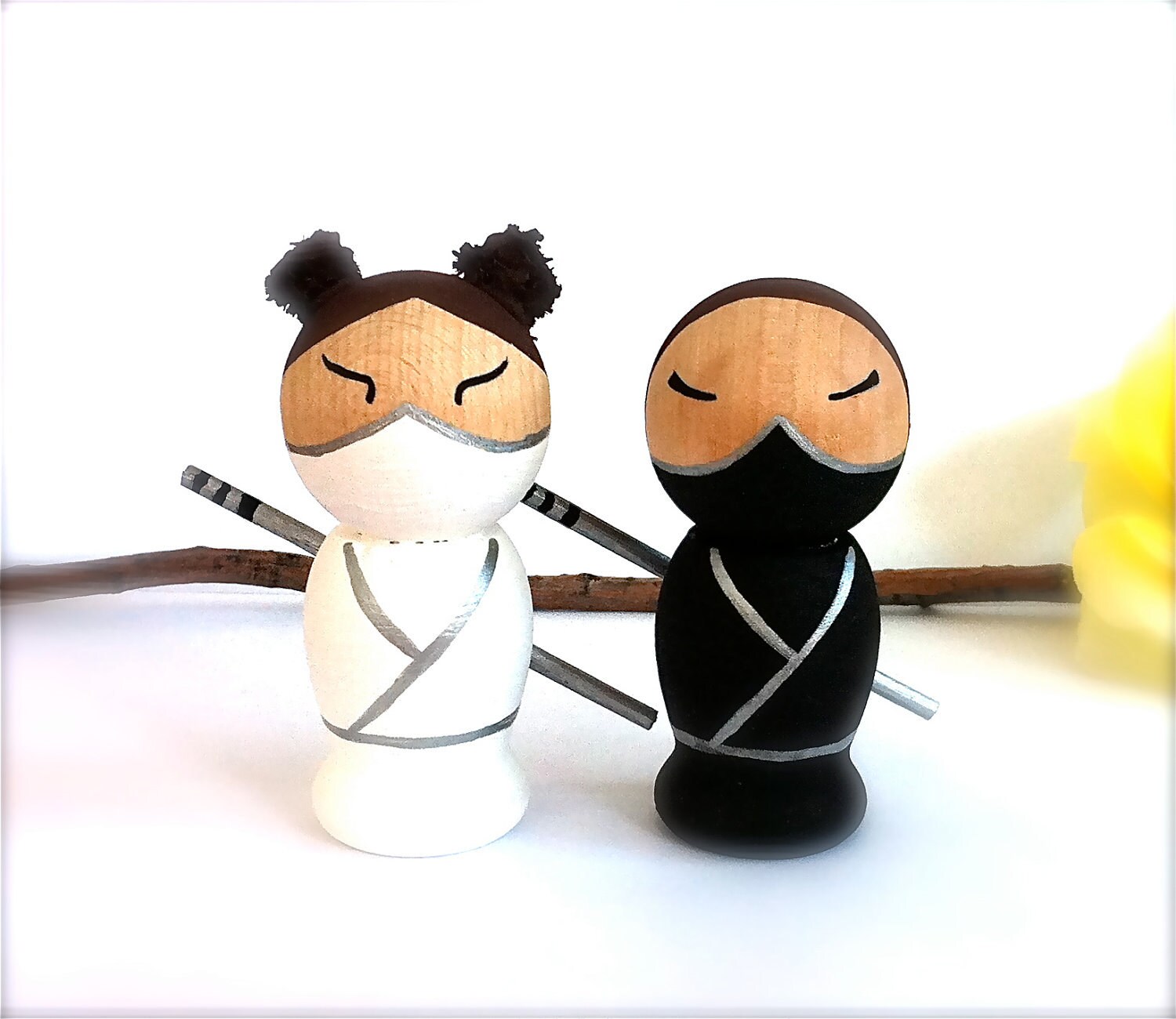 Kokeshi Doll Wedding Cake Toppers