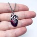 Human Heart Necklace, Silver & Blood Red Heart Necklace, Human Heart ...
