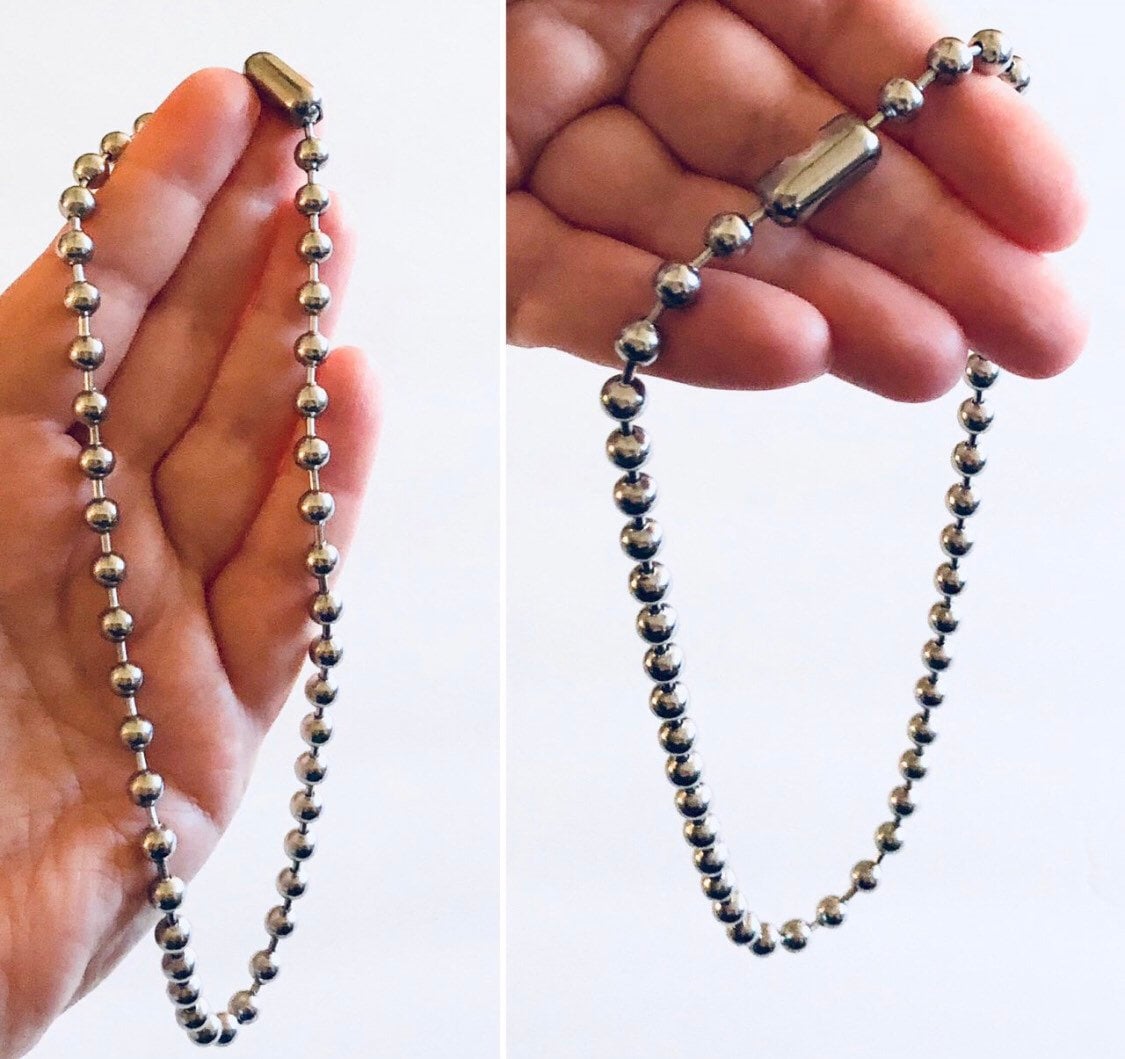 Chunky Ball Chain Choker Stainless Steel Thick Ball Chain Etsy