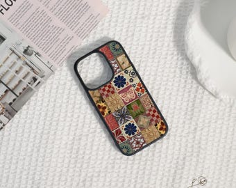 Retro Collage Soft Personalized Name Phone Case for iPhone 16/15/14/13/12 Pro Max,iPhone 16/15/14 Plus,iPhone SE 2020,iPhone 12/13 Mini