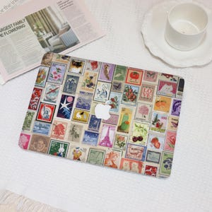 Stamp Collage New Custom MacBook Case for MacBook Ret 15/13,Air 15/13,MacBook 12,MacBook Pro 16/15/14,Apple Laptop Sleeves Cover A2941 2141