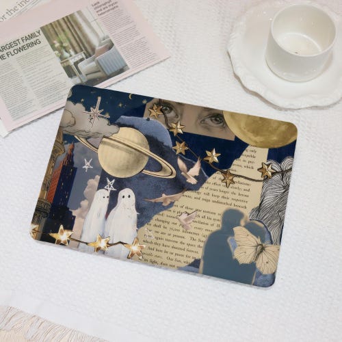 Cosmic Ghost Collage New MacBook Case for MacBook Ret 15/13,Air 15/13,MacBook 12,MacBook Pro 16/15/14,Apple Laptop Sleeves Neo A18 Cover
