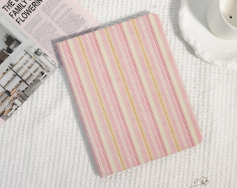 Simple Colorful Stripes Personalised iPad Case for iPad A16 2025,iPad Pro 2024/2022/2021,12.9"11",Air 4/5/7-13"11",iPad 8/9/10,iPad Mini 6/5