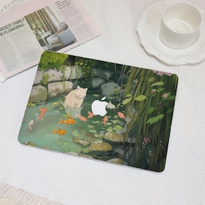 Cat and Fish New Custom MacBook Case for MacBook Ret 15/13,Air 15/13,MacBook 12,MacBook Pro 16/15/14,Apple Laptop Sleeves Cover A2941 2141
