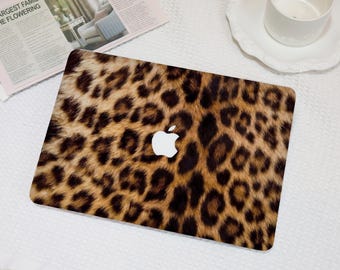 Dark Brown Leopard New MacBook Case for MacBook Ret 15/13,Air 15/13,MacBook 12,MacBook Pro 16/15/14,Apple Laptop Sleeves Neo A18 Cover