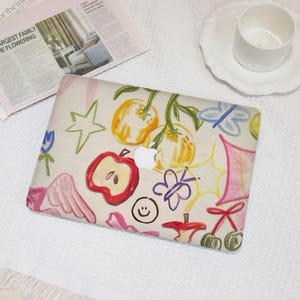 Cute hand-drawn patterns MacBook Case for MacBook Ret 15/13,Air 15/13,MacBook 12,MacBook Pro 16/15/14,Apple Laptop Sleeves Cover A2941 2141