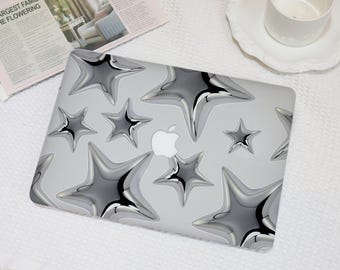 Silver Stars New Custom MacBook Case for MacBook Ret 15/13,Air 15/13,MacBook 12,MacBook Pro 16/15/14,Apple Laptop Sleeves Neo A18 Cover