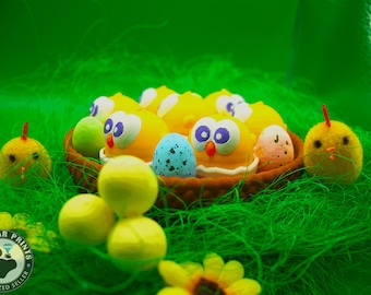 3D Printed Clicker, Baby Chick Fidget Toy, Egg Shell Design, Cute and Small, ADHD Tool, Easter Gift