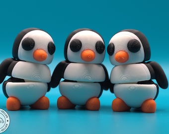 Baby Penguin Toy, 3D Printed ASMR, Kids Gift, Penguin Collectible, Playful Decor, Delightful Toy,