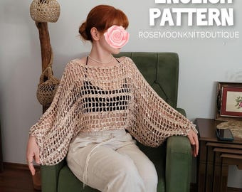 Shine Crochet Blouse Pattern, Sequin Festival Beachwear (Digital PDF)