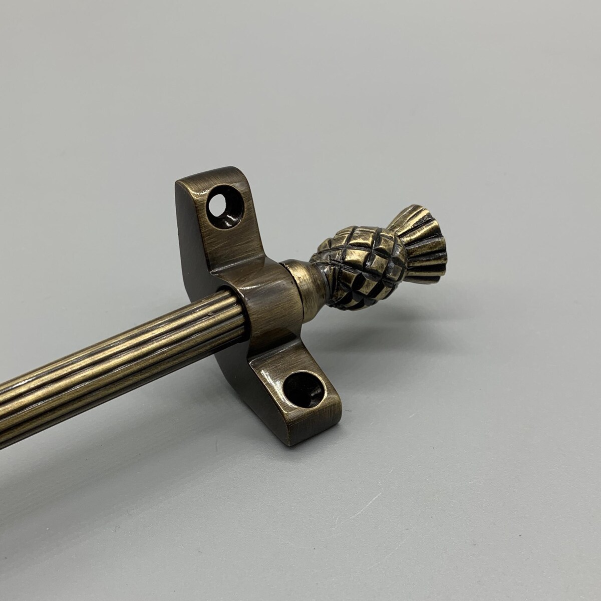 Antique Brass Stair Rod (X 1PC) - 3/8" X 28.5" Simplicity Norfolk Reeded - Thistle Finial - Etsy