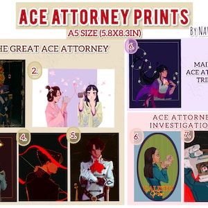 Impresiones tamaño A5 de Ace Attorney