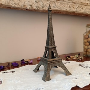 Vintage metal Paris Eiffel Tower souvenir from the 70s and 80s