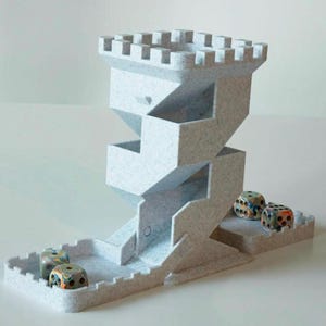 Dice Tower with dual folding trays- For Standard Size Dice