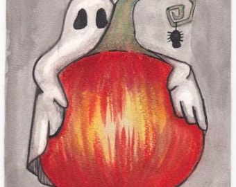 Ghostie w/Pumpkin Print