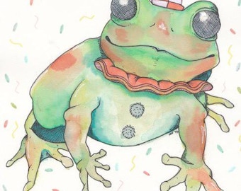 Clown Frog Print