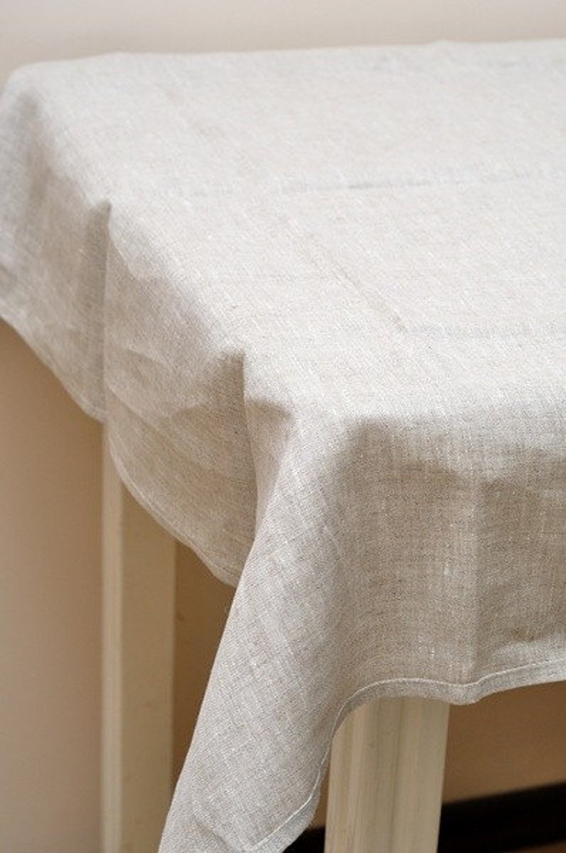 Grey Natural Linen Tablecloth size 60 X 120 Etsy