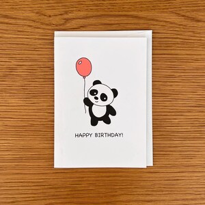 Carte d'anniversaire panda