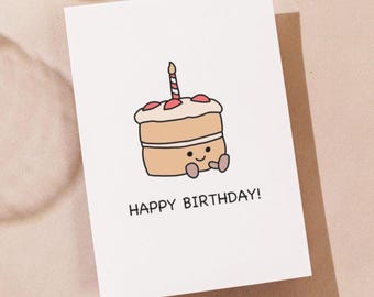 Cute Birthday Cake Card