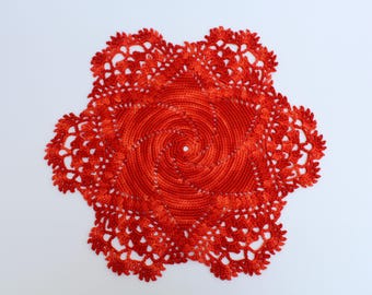 Tovaglietta da tavola di grande impatto visivo, forma insolita, elemento decorativo eclettico per la tavola, alta 47 cm (18,5 pollici).