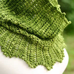Fiddlehead Fern Cowl Lace breipatroon PDF direct downloaden