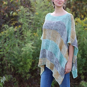 Farmers Poncho KNITTING PATTERN PDF instant download image 1