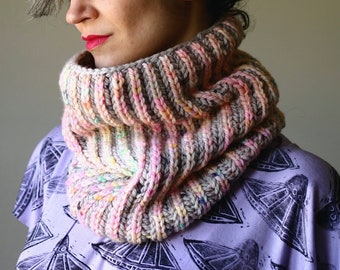 Beginners Brioche Cowl Knitting Pattern PDF instant download