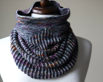 Garter Snake Brioche Cowl Knitting Pattern PDF instant download