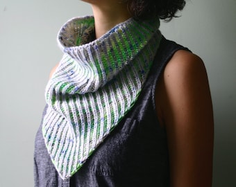 DK Brioche Bandana Cowl Knitting Pattern PDF instant download