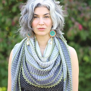 Architecture Shawl KNITTING PATTERN PDF instant download image 2