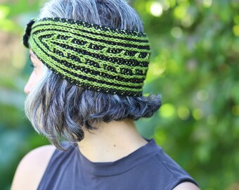 Worsted Doe Ears Headband Sample knit