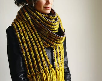 Beginners Brioche Scarf KNITTING PATTERN PDF instant download