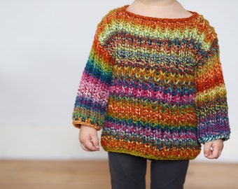 Plump Toddler Sweater Knitting Pattern PDF instant download