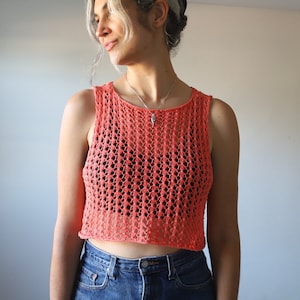 Cotton Daisy Top lace crop Cover Up knitting pattern PDF