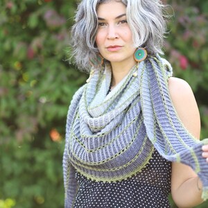 Architecture Shawl KNITTING PATTERN PDF instant download image 9