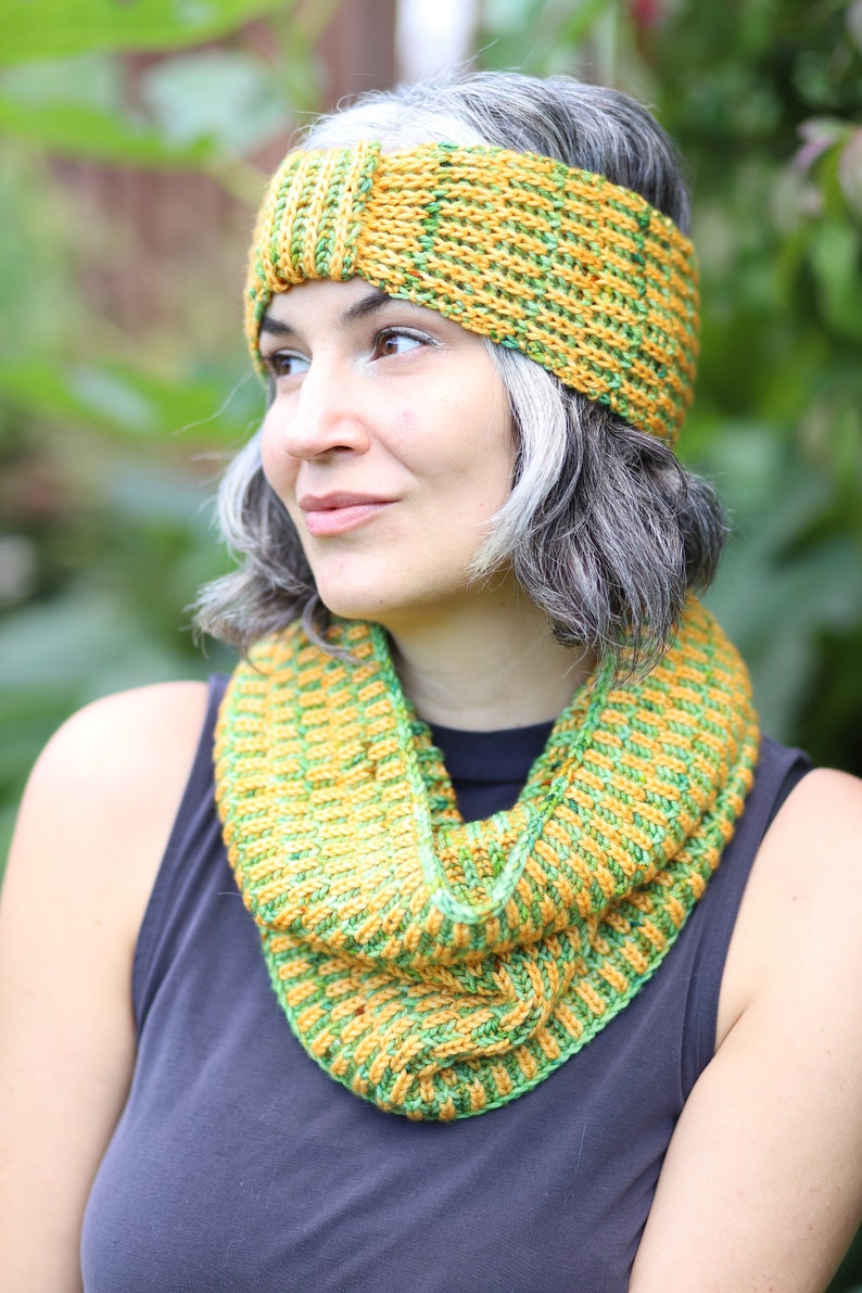 Zipline Brioche Cowl Knitting Pattern PDF instant download image 5