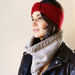 Knit Turban Head Wrap Winter Head Band Knitting Pattern PDF instant download