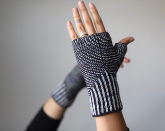 Garter Snake Mitts Fingerless Gloves knitting pattern PDF instant download
