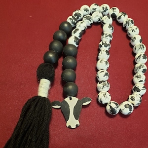 Cow Themed Farmhouse Beads For Home Decor Accent Holstein Cows