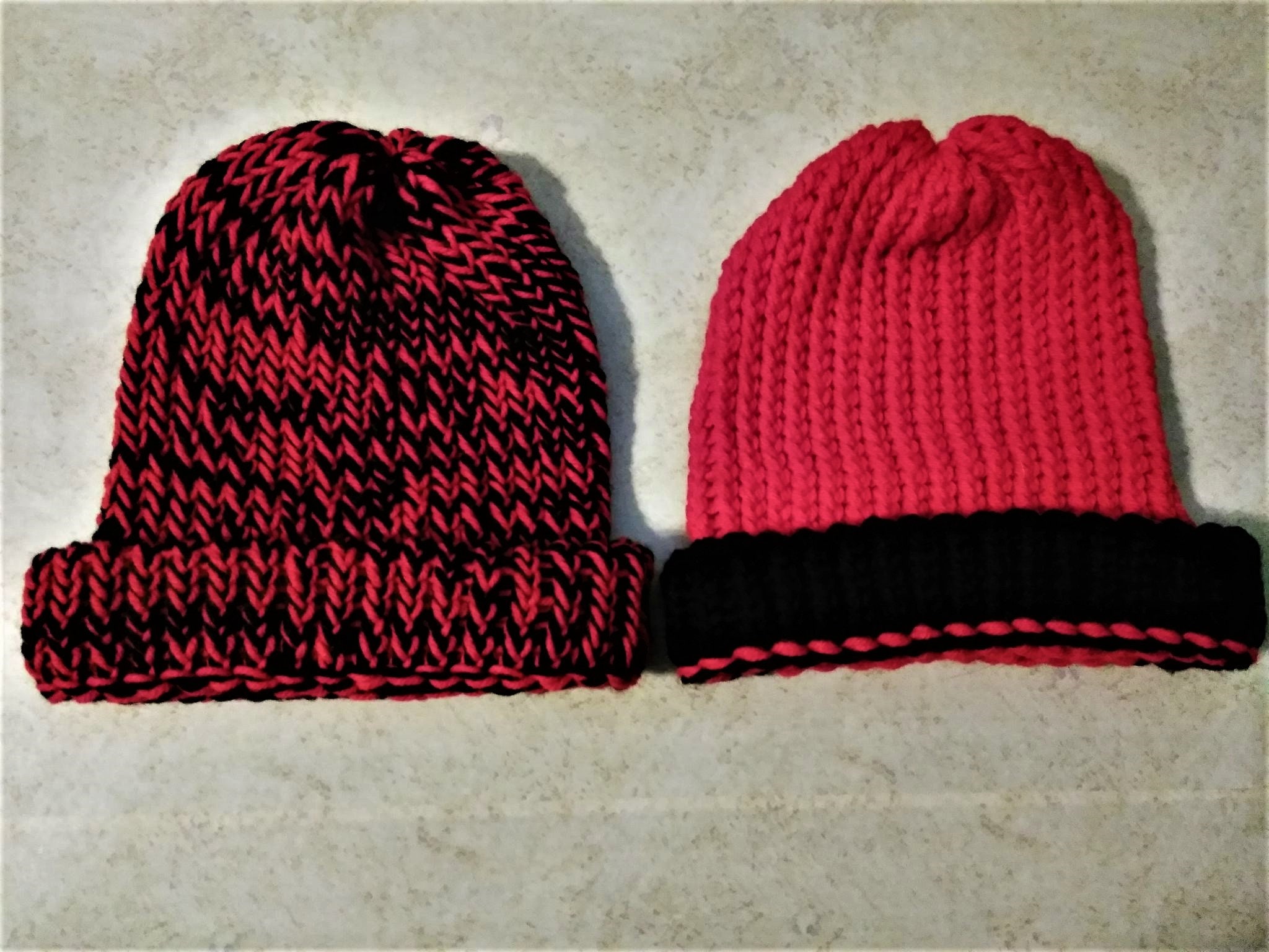 Red \u0026 Black Beanies Custom Handmade 