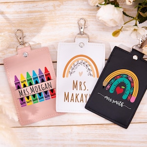 Regali di ringraziamento per gli insegnanti, regalo di apprezzamento per gli insegnanti, porta badge personalizzato per insegnanti, regalo per il ritorno a scuola, regalo di fine anno per insegnanti