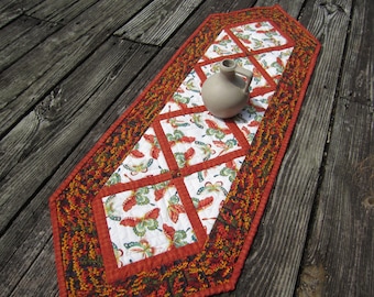 Quilted Table Runner "Butterflies" Colorful Tablerunner, Fall Table Topper, Rectangular Runner, Dining Table Centerpiece, Quiltsy Handmade